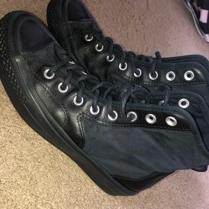 Black high top converse